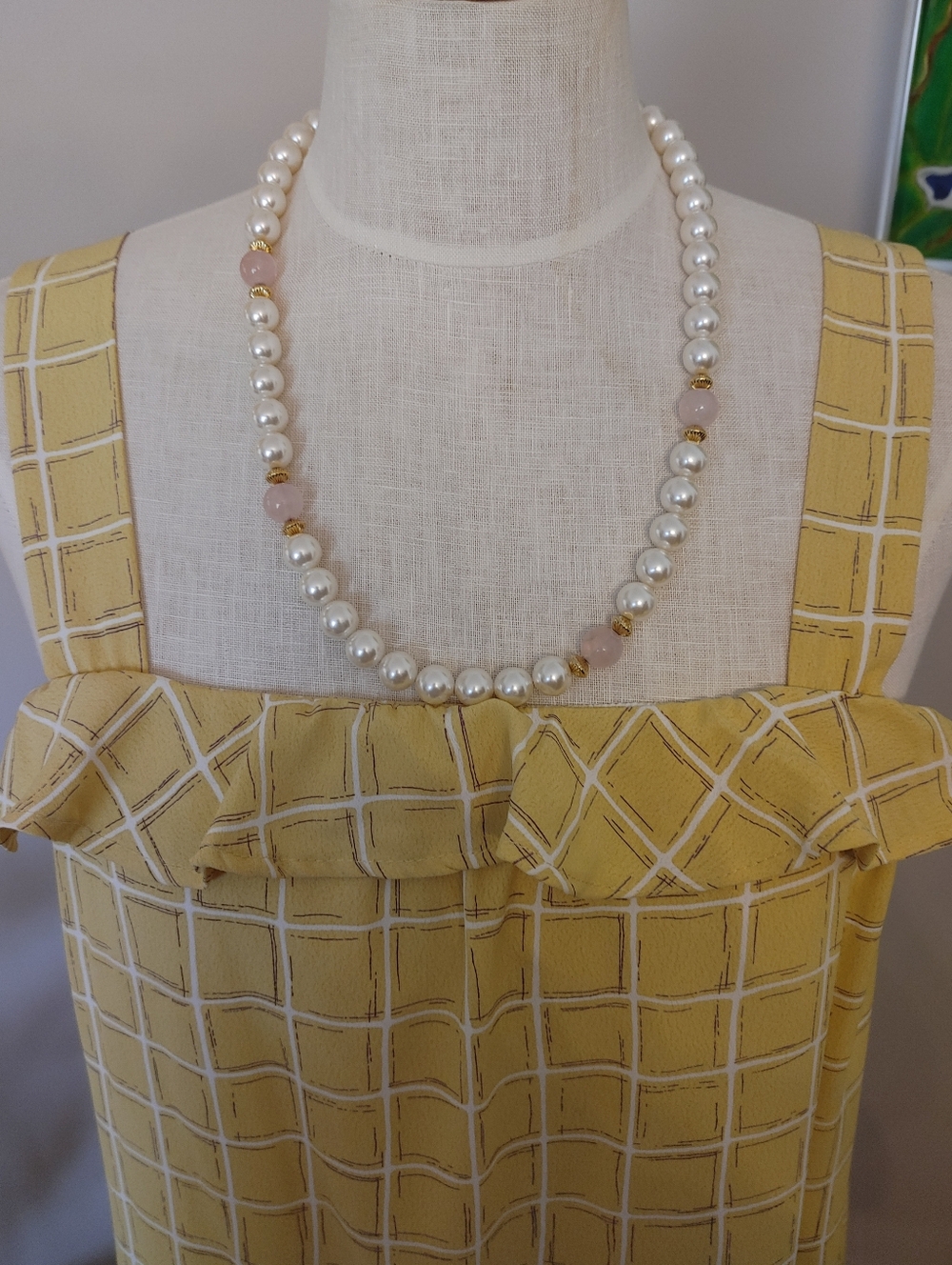 Ces Femme Layered Yellow Plaid Sundress US Size M-L see/read (379)
